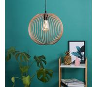 MiniSun | Retro Metal Basket Style Globe Ceiling Light Shades in a Copper Effect Finish | Pendant Lights, Home Décor & Improvement Essential | Set of 2