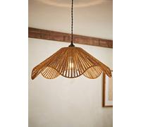 Valuelights Farai Natural Woven Rope Wavy Easy Fit Ceiling Pendant Lamp Shade Natural One Size