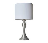 Valuelights Faulkner Brushed Chrome Table Lamp