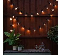 MiniSun | IP44 Rated Outdoor Integrated Warm White LED Festoon Clear Globe Lights | Indoor, Indoor-Outdoor, Home Décor & Improvement Essential | Set of 10 | 6M Length