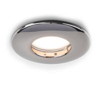 Valuelights Fir Bathroom/shower Ip65 Black Chrome Domed Ceiling Downlight - Includes 5W Led Bulb 3000K Warm White