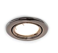 Valuelights Fire Rated Black Chrome Tiltable Gu10 Recessed Ceiling Downlight - Includes 5W Led Bulb 3000K Warm White