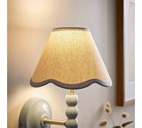 ValueLights | Florie Linen Blue Scallop Trim Mini Lamp Shade | Shades & Home Improvements Essential | 190cm Shade Width