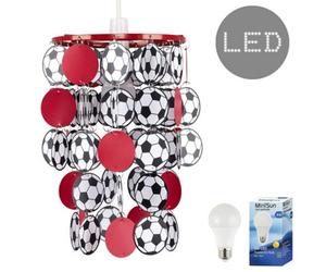 Valuelights Football Red Ceiling Shade And Bulb (D)23Cm
