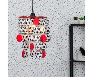 Valuelights Football Red Ceiling Shade And Bulb (D)23Cm