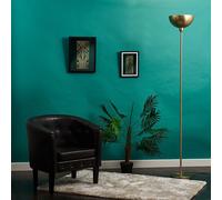 MiniSun | Modern Matt Gold Uplighter Floor Lamp with a Bowl Shaped Shade | Floor Lamps & Torchieres, Home Décor & Improvement Essential