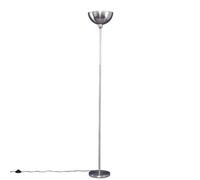 Valuelights Forseti Modern Brushed Chrome Uplighter Floor Lamp With Bowl Shaped Shade