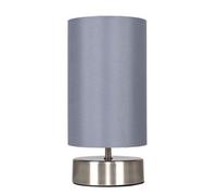 Francis Brushed Chrome Touch Table Lamp With Grey Shade