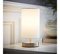 Francis Chrome Base Dimmable Touch Table Lamp ValueLights White One Size