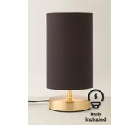 Valuelights Francis Brushed Gold Dimmable Touch Table Lamp With Led Bulb In Black Black