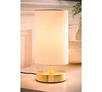 Valuelights Francis Brushed Gold Dimmable Touch Table Lamp With Led Bulb In White White One Size