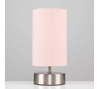 MiniSun | Modern Chrome Touch Table Lamps with Pink Light Shades | Table Lamps, Home Décor & Improvement Essential | Set of 2
