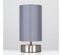Francis Pair of Chrome Base Dimmable Touch Table Lamp ValueLights Grey One Size