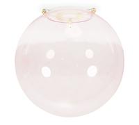 Valuelights Frenchie Pink Tinted Glass Globe Gold Easy Fit Lamp Shade (D)25Cm