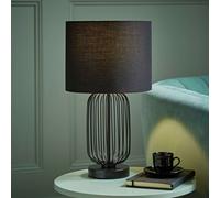 ValueLights Gabbia Metal LED Dimmer Cage Table Lamp - Black