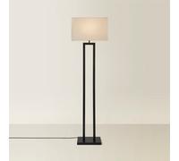 ValueLights | Gloria Black Double Stem Metal Floor Lamp with Rectangular Lamp Shade and Bulb | Floor Lamps, Home Décor & Improvement Essential | Light Bulb Included