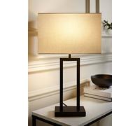 ValueLights | Gloria Black Double Stem Metal Table Lamp with Rectangular Lamp Shade | Table Lamps, Home Décor & Improvement Essential