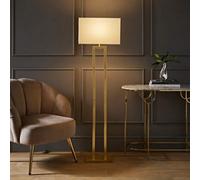 ValueLights | Gloria Gold Double Stem Metal Floor Lamp with Rectangular Lamp Shade | Floor Lamps, Home Décor & Improvement Essential