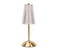 ValueLights | Gold and Clear Acrylic Touch Table Lamp Wireless Portable USB Rechargeable Indoor/Outdoor Cordless Dimmer Light | Table Lamps & Home Improvements Essential
