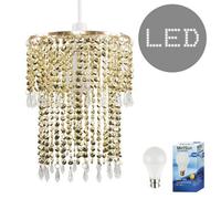 ValueLights Gold Ceiling Pendant Droplets Shade With Warm White Bulb ValueLights Gold