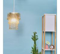 MiniSun | Modern Gold and Champagne Jewel Acrylic Bead Ceiling Light Shade | Pendant Lights, Home Décor & Improvement Essential