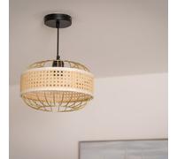 MiniSun | Modern Gold Wire Rattan Band Ceiling Light Shade | Pendant Lights, Home Décor & Improvement Essential | 30cm Shade Width