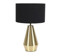 ValueLights | Gold Metal Touch Dimmer Table Lamp with Black Drum Shade | Home Décor, Bedside & Desk Lamp