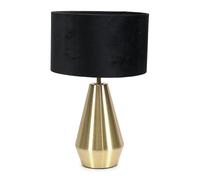 ValueLights | Gold Metal Touch Dimmer Table Lamp with Black Velvet Shade | Home Décor, Bedside & Desk Lamp