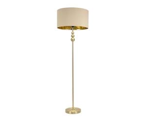 ValueLights | Gold Stacked Ball Single Stem Standing Floor Lamp with Beige/Gold Shade | Floor Lamps & Torchieres, Home Décor & Improvement Essential