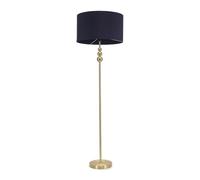 ValueLights | Gold Stacked Ball Single Stem Standing Floor Lamp with Navy Blue Drum Shade | Floor Lamps & Torchieres, Home Décor & Improvement Essential