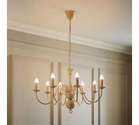 Valuelights Gothica Traditional Style 8 Way White Distressed Ceiling Light Chandelier Fitting