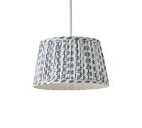 ValueLights | Grange Small Blue Floral Pleated Lamp Shade and Bulb | Shades, Home Décor & Improvement Essential | Bulb Included