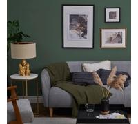 Valuelights Gus Modern Gold Sitting Gorilla Monkey Design Table Lamp With Beige Gold Cylinder Shade