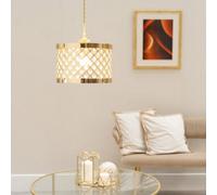 Valuelights Hadley Gold Easy Fit Metal Cut Out Acrylic Jewel Drum Ceiling Light Shade (D)24Cm