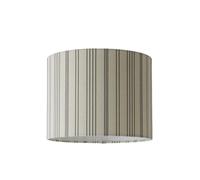 ValueLights | Hallie Natural Linen Stripe Small Drum Ceiling Pendant Lamp Shade with LED Bulb | Shades, Home Décor & Improvement Essential | Included LED Bulb | 260mm Shade Width