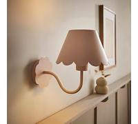 ValueLights | Hallie Pair of Pink Scallop Rechargeable Wall Lights | Wall Lights, Home Décor & Improvement Essential