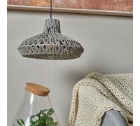 Valuelights Hamilton Natural Woven Grey Ceiling Light Shade Weave Rope Lampshade (D)35Cm