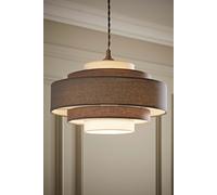 Valuelights Hampshire Modern 3 Tone Grey 5 Tier Cylinder Ceiling Light Shade (D)35Cm