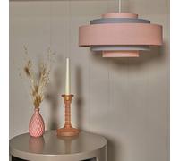 MiniSun | Modern 5 Tier Ceiling Light Shade in a Pink Finish | Pendant Lights, Home Décor & Improvement Essential | 35cm Shade Width