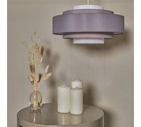 Valuelights Hampshire Modern 3 Tone Grey 5 Tier Cylinder Ceiling Light Shade (D)35Cm