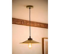 ValueLights | Hampstead Green Rolled Edge Tapered Pendant Ceiling Light and Bulb | Ceiling Light, Home Décor & Improvement Essential | Bulb Included