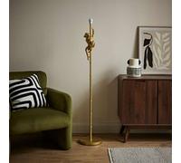 Valuelights Hanging Monkey Animal Quirky Modern Gold Floor Lamp Base