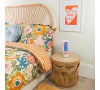 ValueLights | Iridescent Glass Rechargeable Portable Table Lamp, Dimmable Touch Button Cordless Light | Table Lamps & Home Improvements Essential