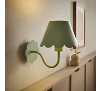 Valuelights Hattie Green Scallop Rechargeable Wall Light