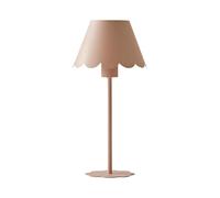 ValueLights Hattie Pink Scallop Rechargeable Table Lamp