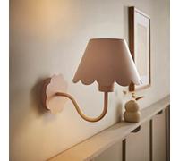 Valuelights Hattie Pink Scallop Rechargeable Wall Light