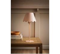 ValueLights Hattie Pink Scallop Rechargeable Table Lamp
