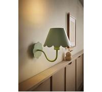 Hattie Rechargeable Metal Scalloped Edge Wall Light ValueLights Pale Green One Size