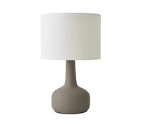ValueLights Hayley Natural Shade Grey Ceramic Stoneware Table Lamp