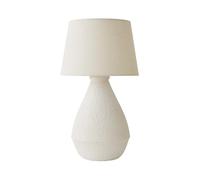ValueLights | Helena Natural Taper Shade Cream Speckled Ceramic Table Lamp with Bulb | Table Lamps, Home Décor & Improvement Essential | Light Bulb Included